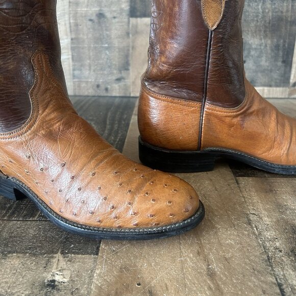 Lucchese Classics L8348 Ostrich Western Cowboy Boots Mens 6.5 D - Picture 12 of 12